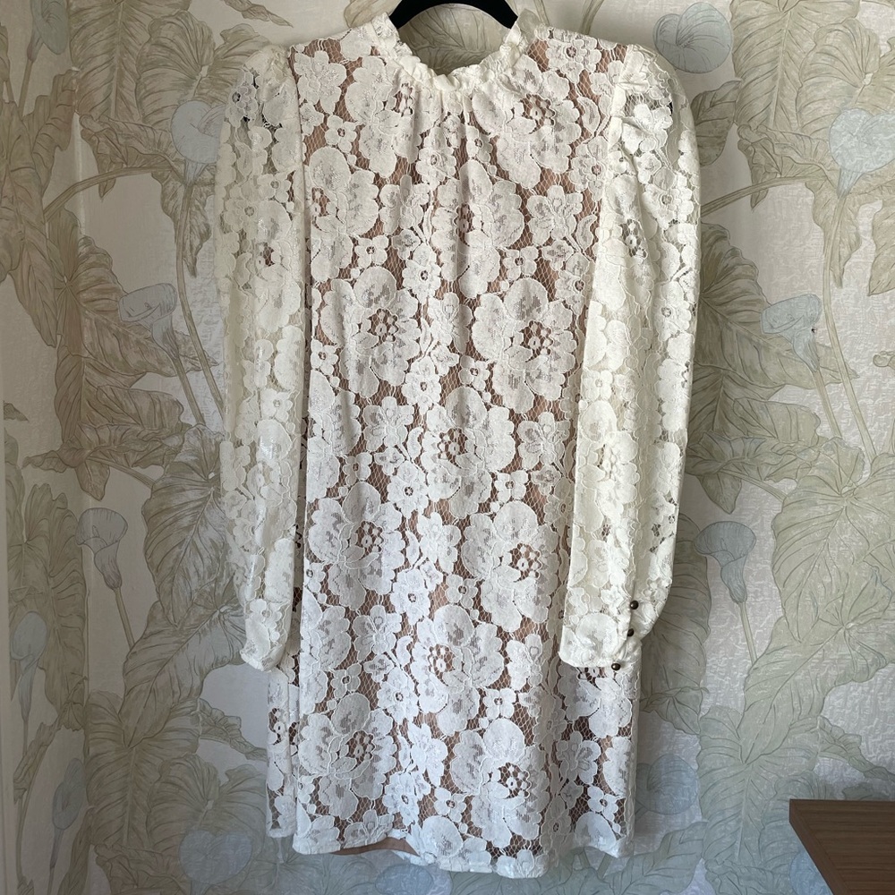 Medium Ivory Wayf Emma Puff Sleeve Dress NWT